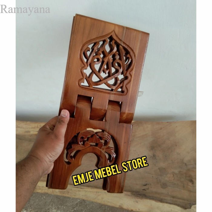 

Rekal Kayu Jati Meja Lipat Ukir Solid Murah