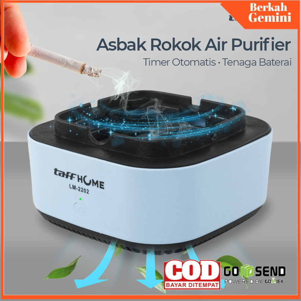 TaffHOME Asbak Rokok Air Purifier Filter Cigar Ashtray - LM-2202 - Blue - 7RHAR2BL