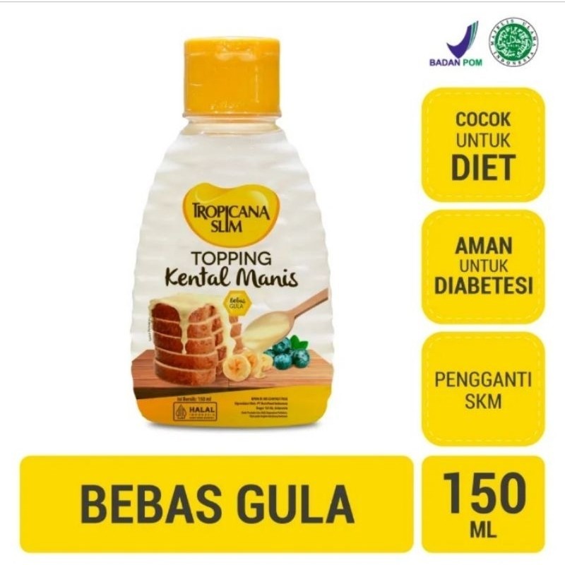 

Topping Kental Manis Tropicana Slim 150 ml bebas gula