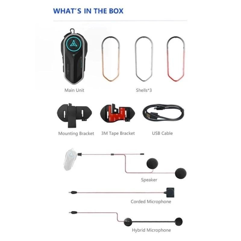 Intercom RETOUCH X5 New Original / Headset Bluetooth Untuk Helm Half Face / Full Face