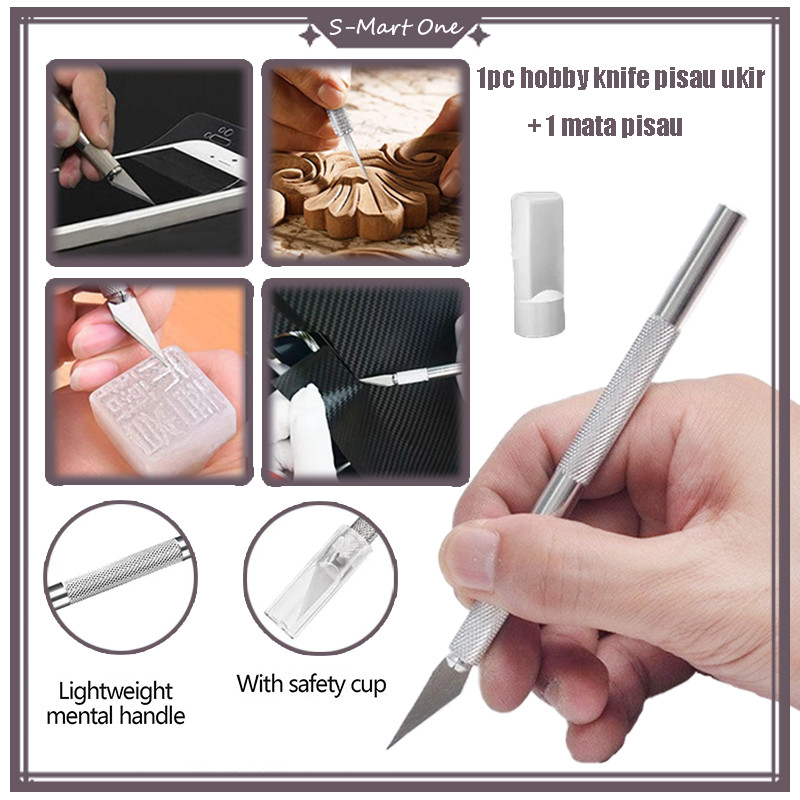 

Pisau Ukir Seni/Cutter Hobby Crafting Art Knife /Set Mata dan Gagang Art Knife/Cutter Samoyed/Kirigami Knife/Pisau Seni