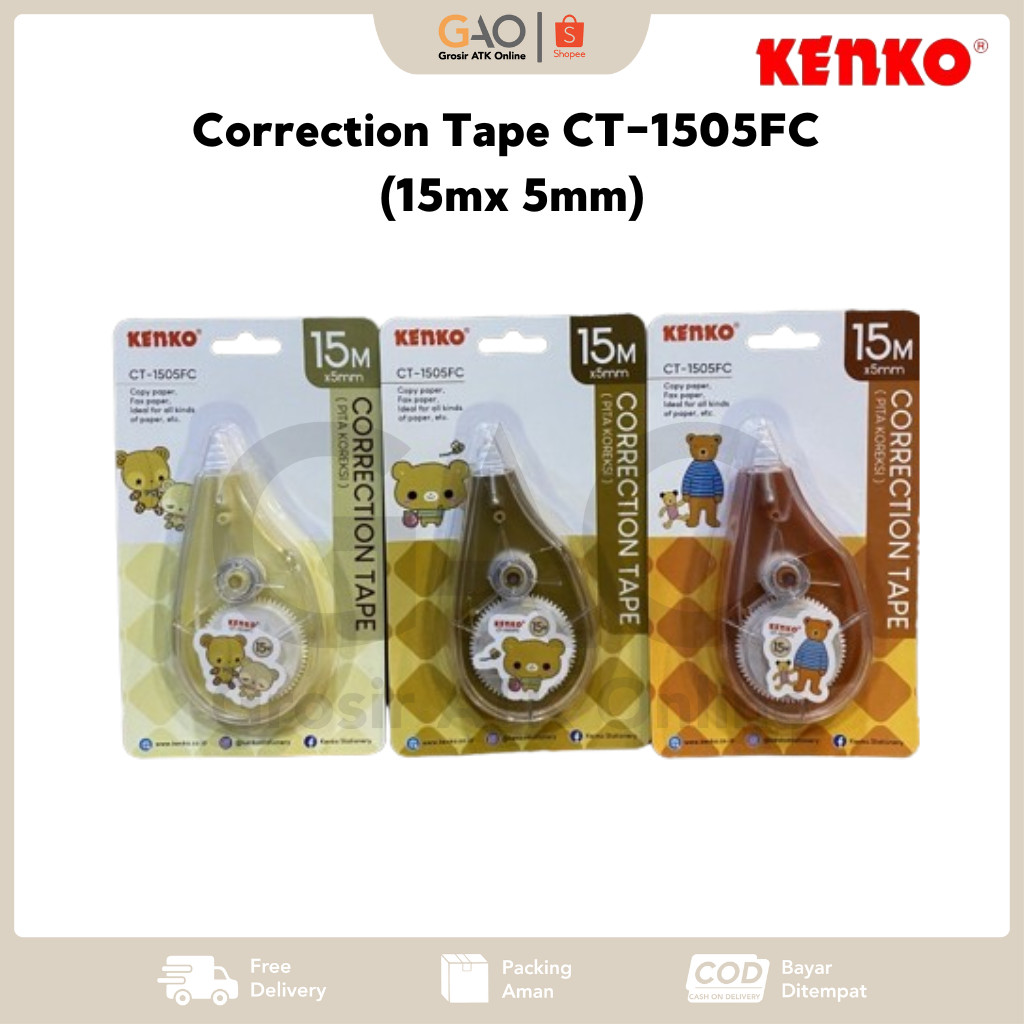 

Correction Tape Pita Koreksi Kenko CT-1505FC (15mx 5mm)