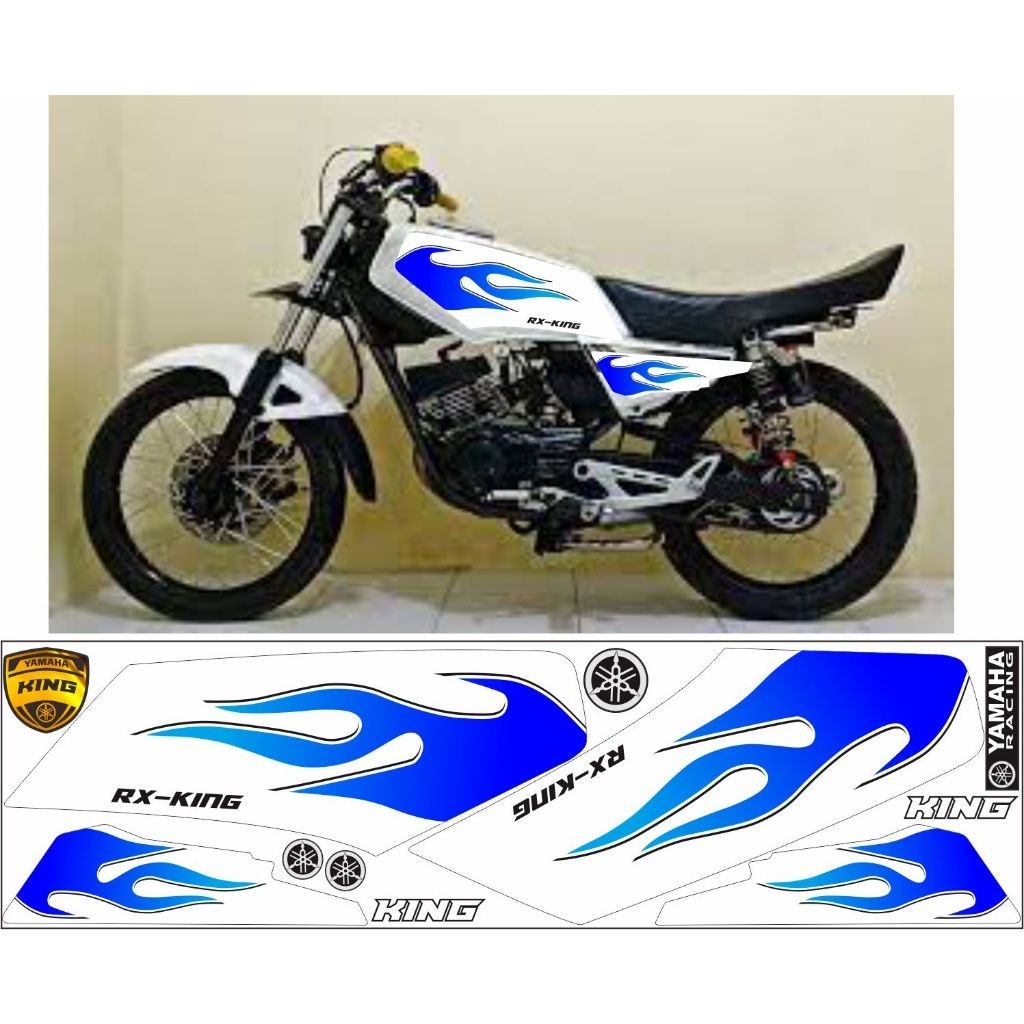 sticker POLET SETIKER STRIPING YAMAHA MOTOR ALL RX KING VARIASI POLET DECAL STIKER STRIPING RX KING 