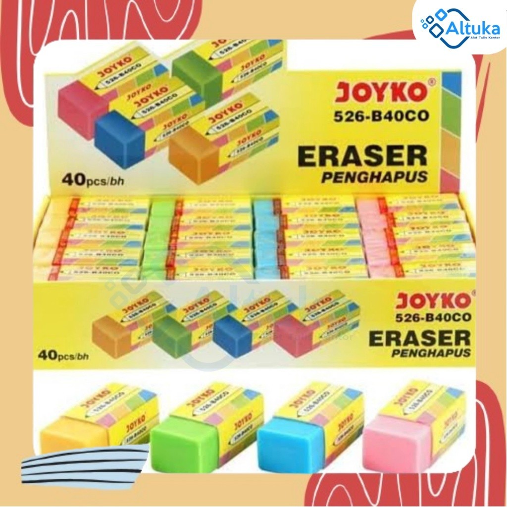 

Penghapus / Eraser / Stip Joyko 526-B40 Warna Warni