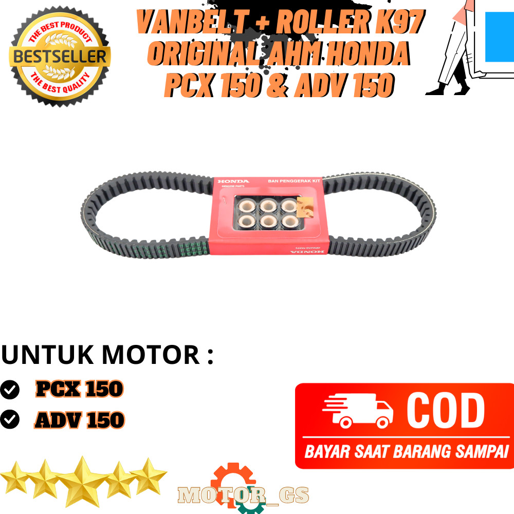 Vanbelt + Roller Original AHM HONDA PCX 150 & ADV 150 / V-Belt ORI Motor PCX 150 K97