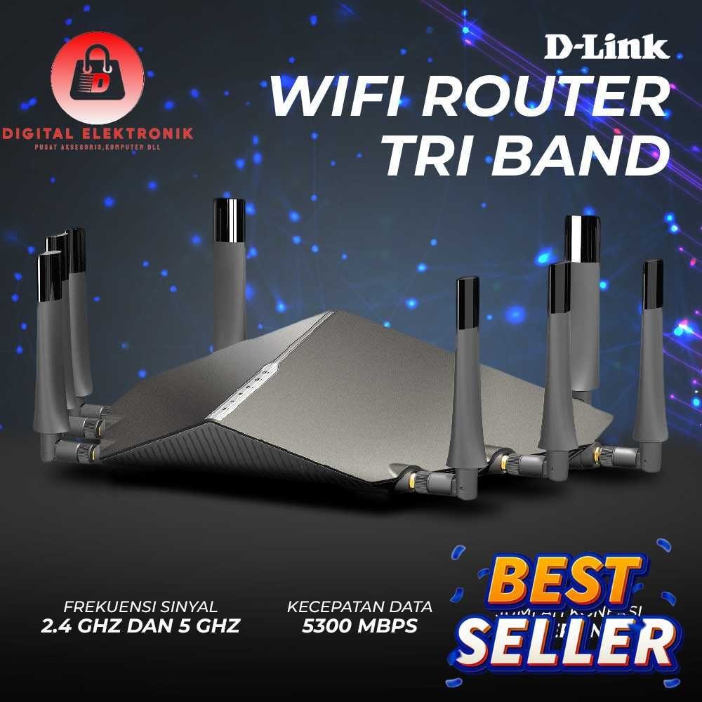 D-Link AC5300 Ultra WiFi Router Tri Band MU-MIMO 2.4/5.0GHz 8 Antena - DIR-895L