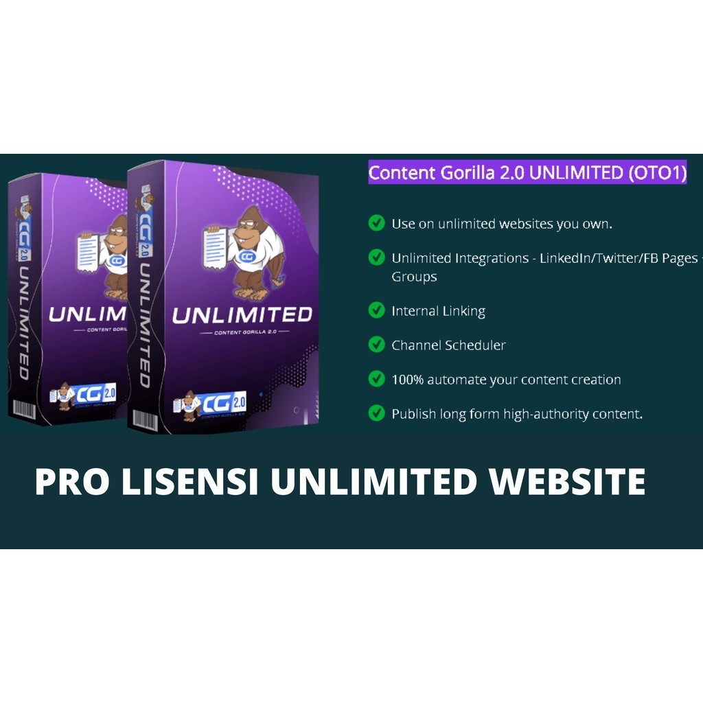 content gorilla 2.0 Pro unlimited website