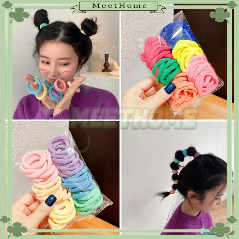 Ikat Rambut Korea Towel Ring 50 Pcs/Ikat Rambut Donat Korea/Donat Towel Ring