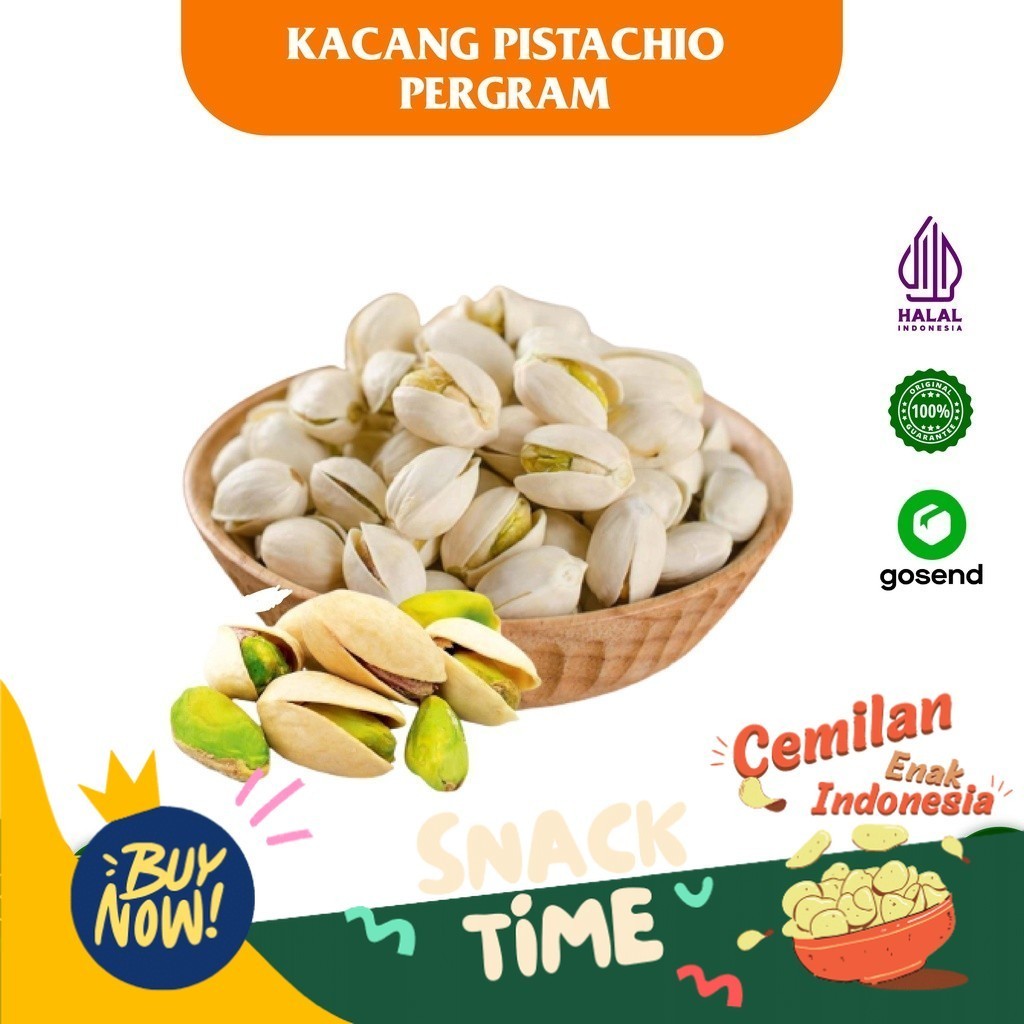 

Special Diskon Kacang Pistachio Snack Sehat Kacang Fustuk Oleh-Oleh Haji Umroh