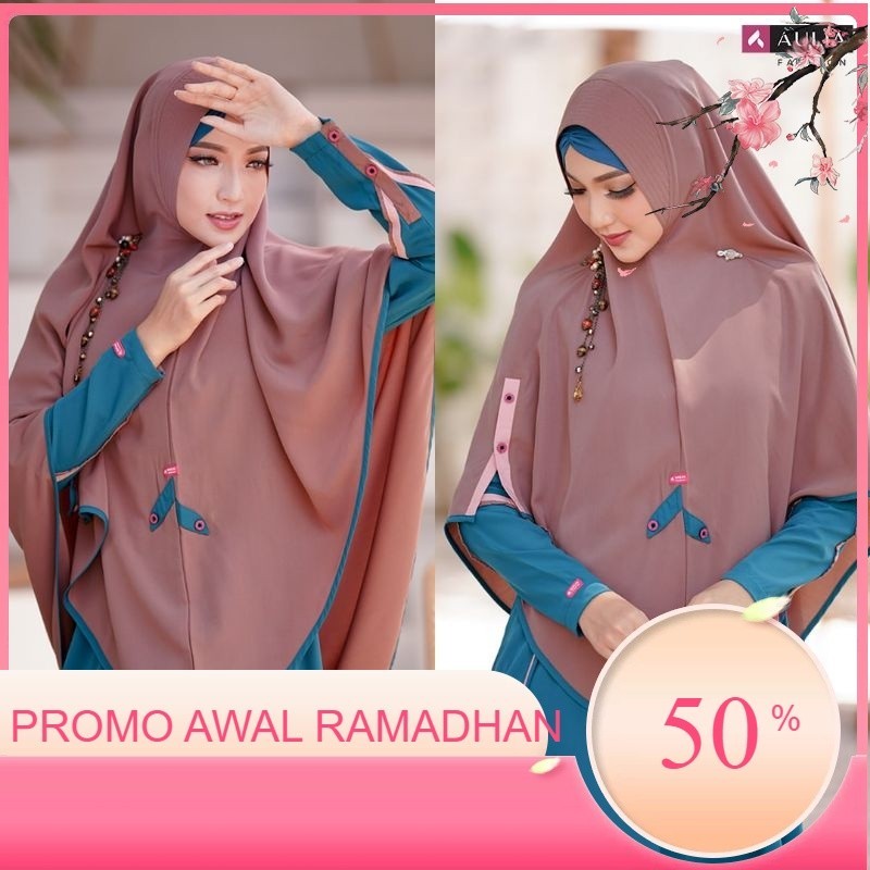 Promo Ramadhan SET GAMIS ZEELA TROPICAL BLUE/GAMIS AULIA/AULIA FASHION/TERBARU