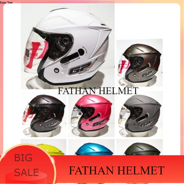 HARGA PROMOSI HELM G2 OPTIMAX DOUBLE VISOR SOLID