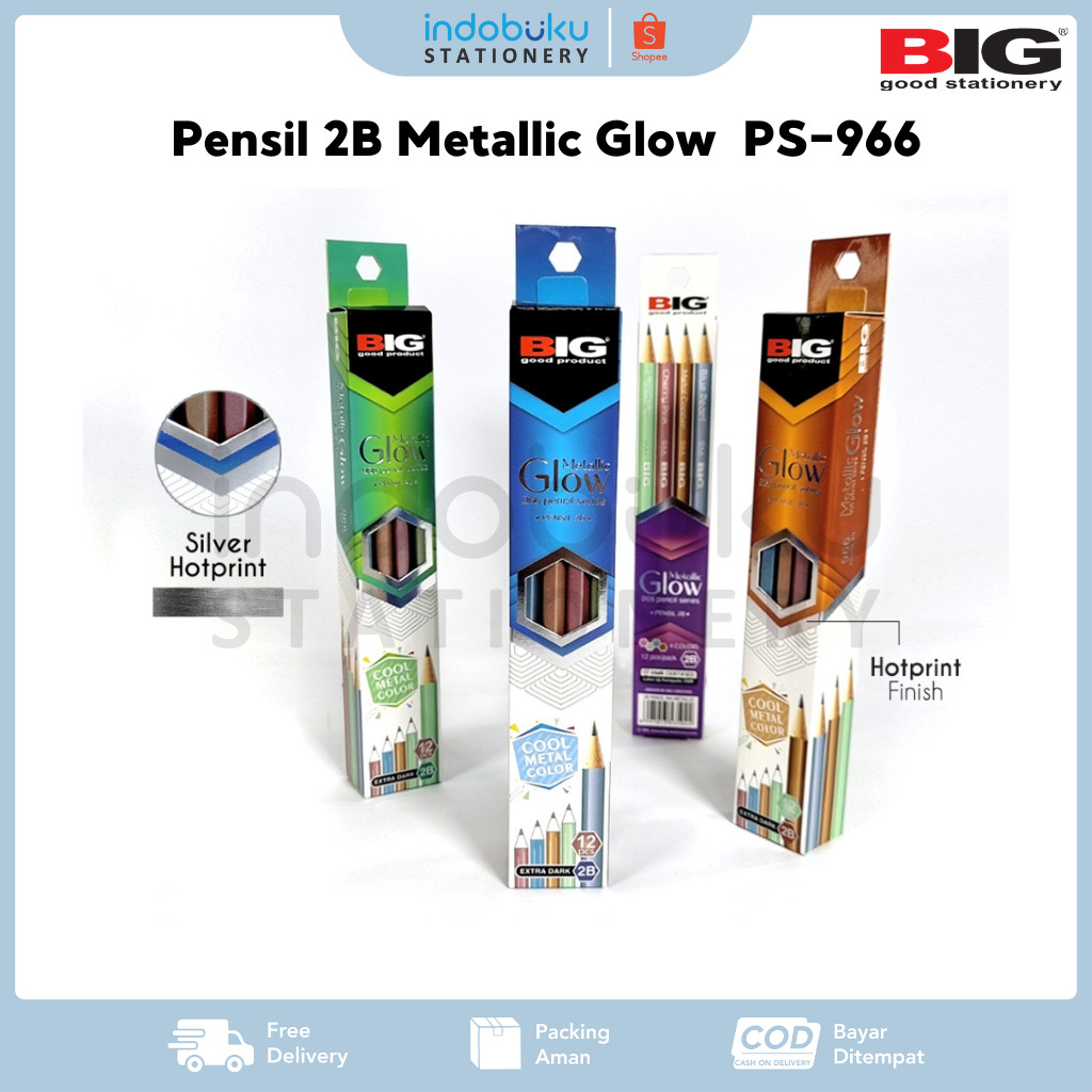 

Pensil 2B Metallic Glow BIG PS-966 (1Pack Isi 12Pcs)