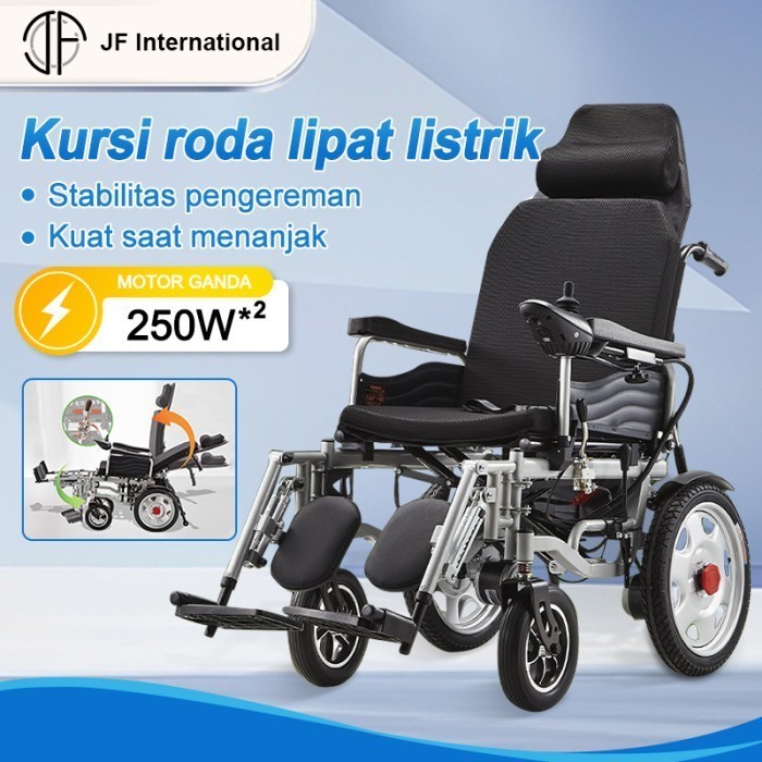 Kursi roda medis / Kursi roda lansia / kursi roda lipat telentang / Kursi Roda Elektrik Bisa Lipat Full /  Bisa Lipat Ekonomis Kursi roda lansia
