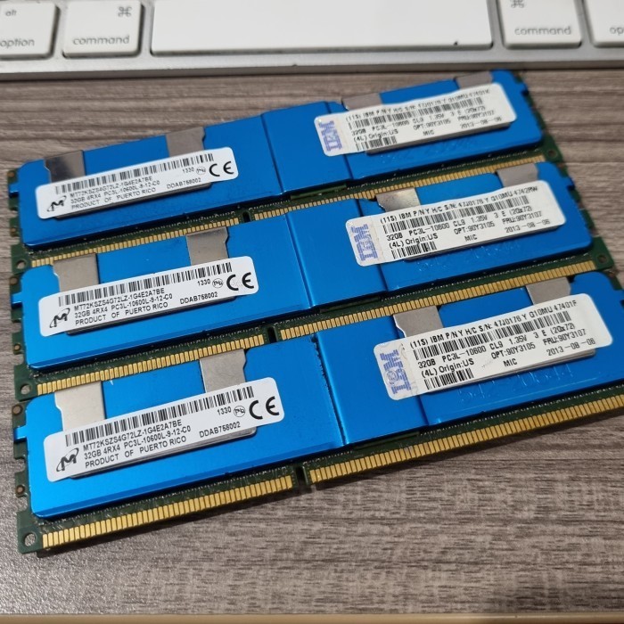 IBM FRU : 90Y3107 - RAM Micron 32GB 4Rx4 DDR3L-10600L-9-12-C0