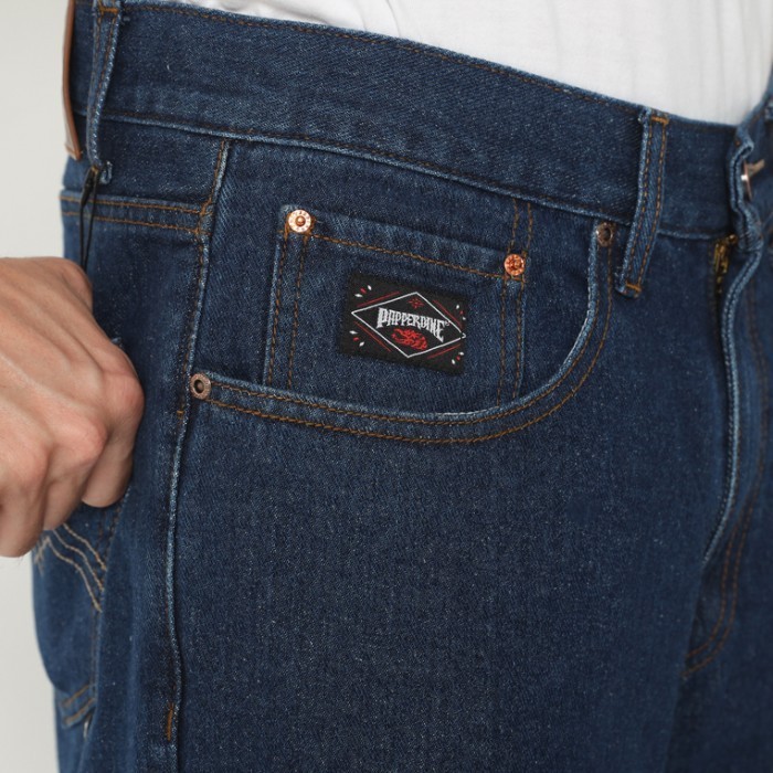 Papperdine 307 Enzyme Loose Fit Selvedge Celana Panjang Jeans Pria - 30