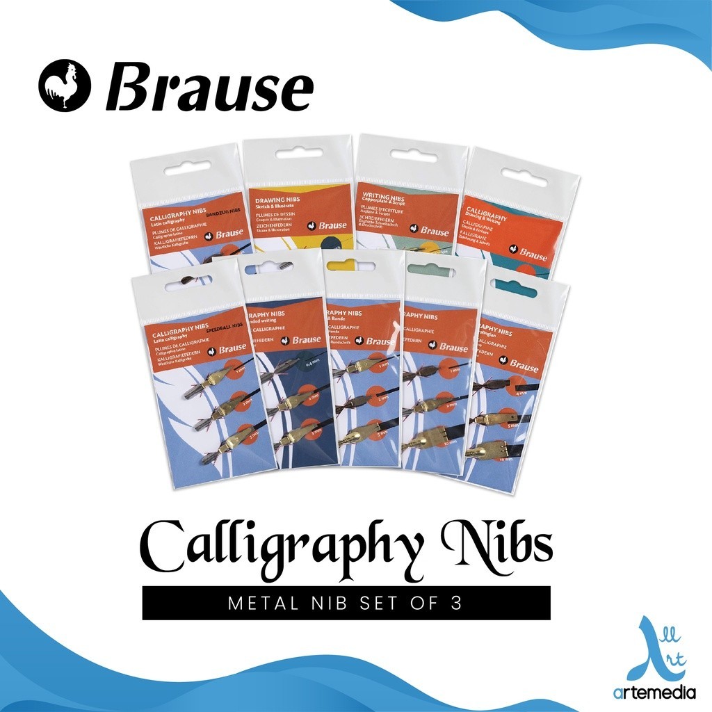 

Brause Set 3 Metal Nib Calligraphy Writing Mata Pena Kaligrafi