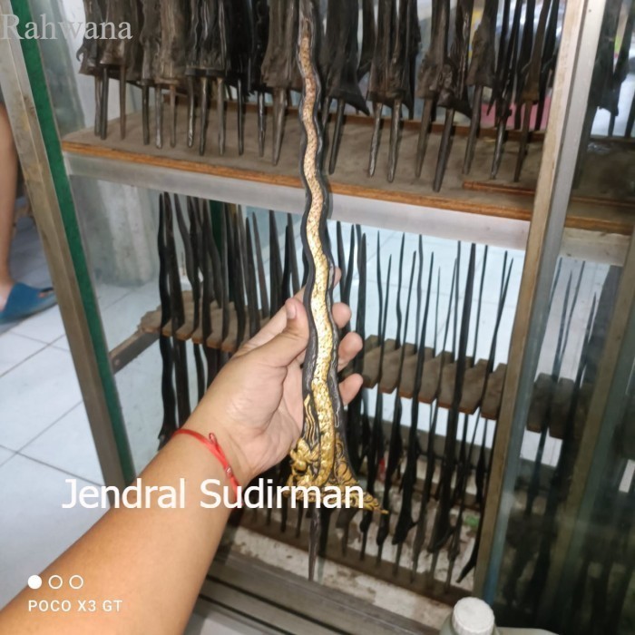 

keris sengkelat nagaraja kinatah Murah Meriah JD21 antik