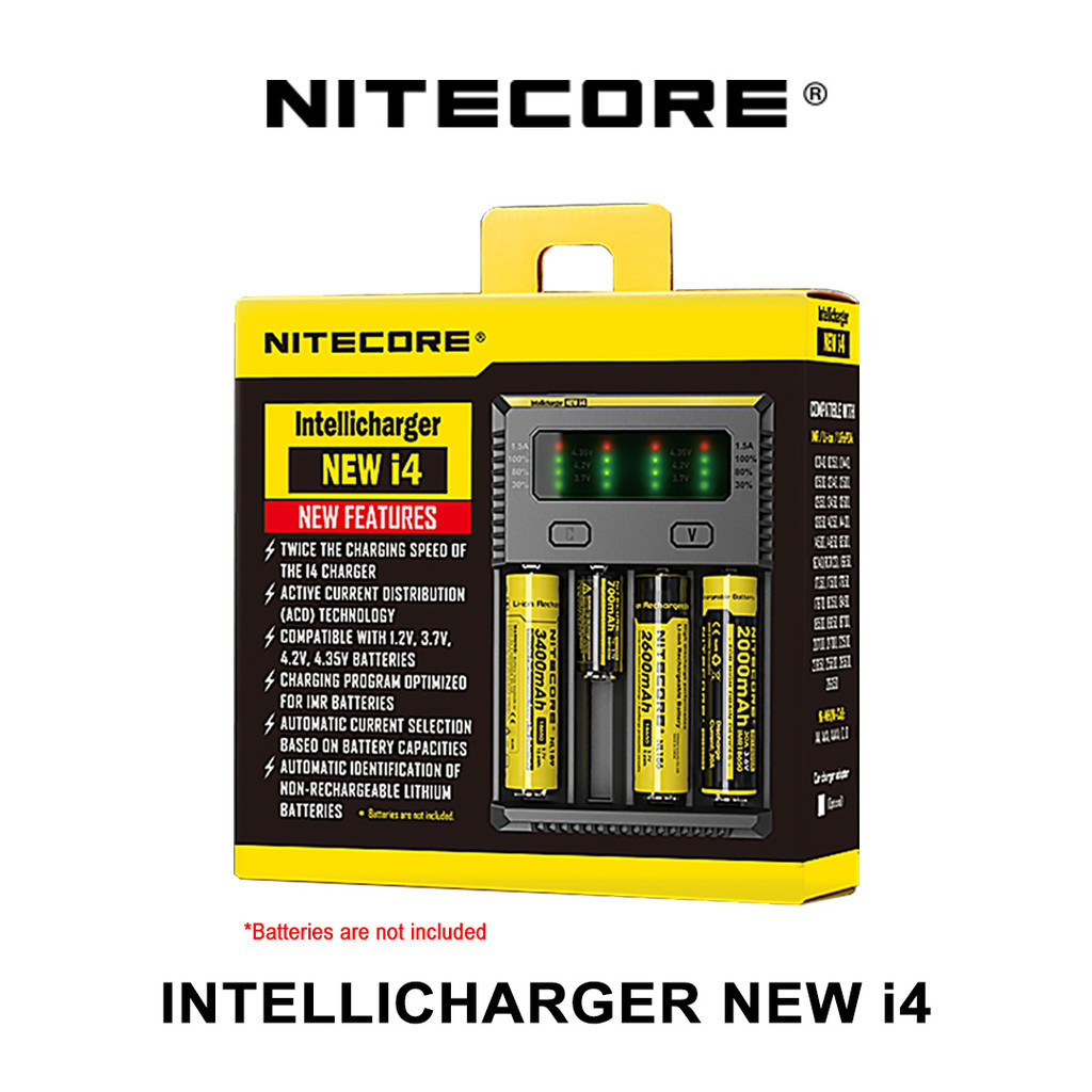 NITECORE Intelli Charger New i4 - Charger Nite Core 4 Slot Casan Baterai