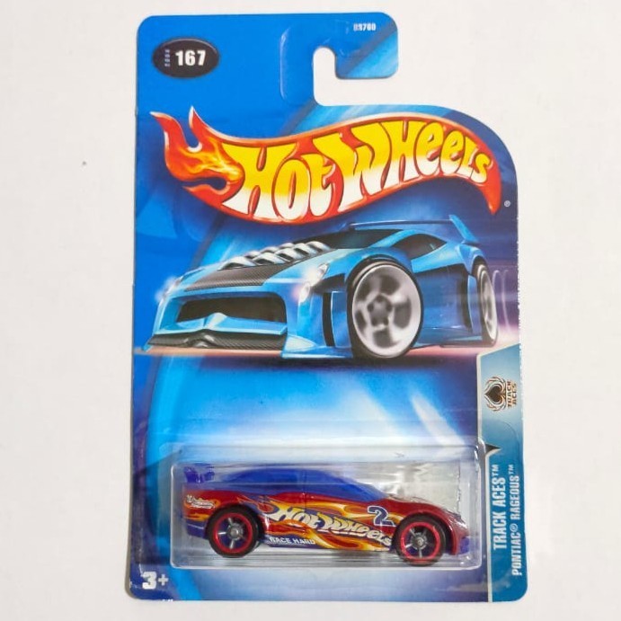 HW Hot Wheels Pontiac Rageous merah biru 2004 varian ban CM5 -DD24