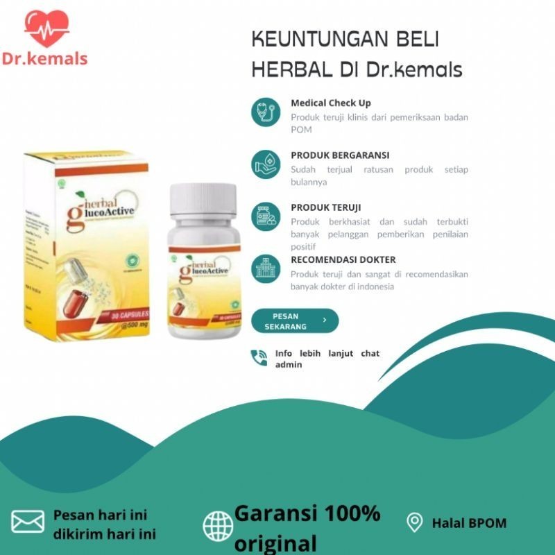 GLUCOACTIVE herbal obat diabetes kencing manis terbaik gluco active