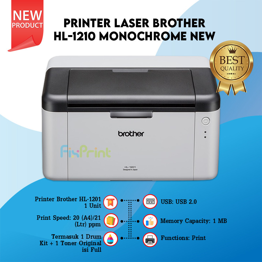 Printer Brother Laser HL 1201 New Print Only A4 , Printer Laser 
Brother HL-1201 Monochrome
