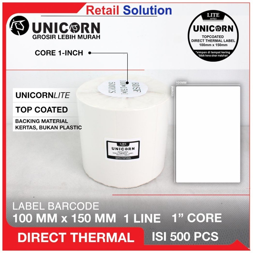 

[DISKON UP TO 50%] Label Thermal Resi Stiker 100x150 mm / 100 x 150 mm / 100x150mm 500pcs [MURAH BISA COD]