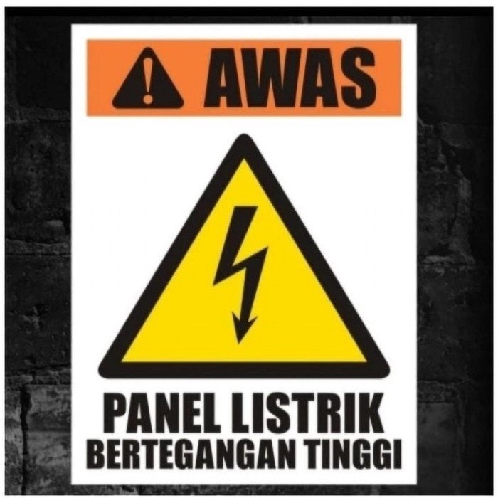 

Stiker Vinyl 23x30cm PENEL LISTRIK BERTEGANGAN TINGGI sign rambu k3