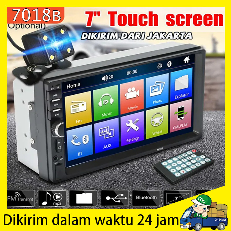 [Dikirim Dari Jakarta] 7018B Radio Mobil 2Din Universal 7 HD IOS/Android Mirrorlink Mobil MP5 Multim