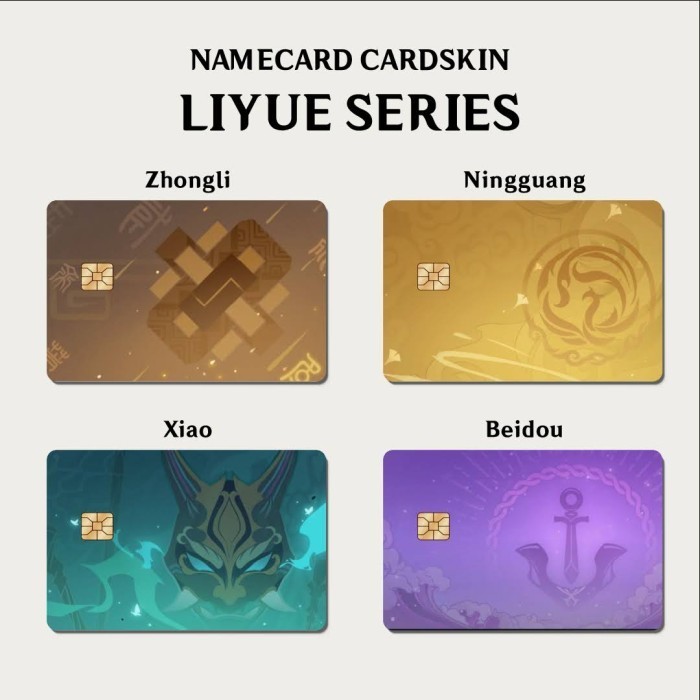 Stiker Card skin Genshin Liyue E-Money ATM