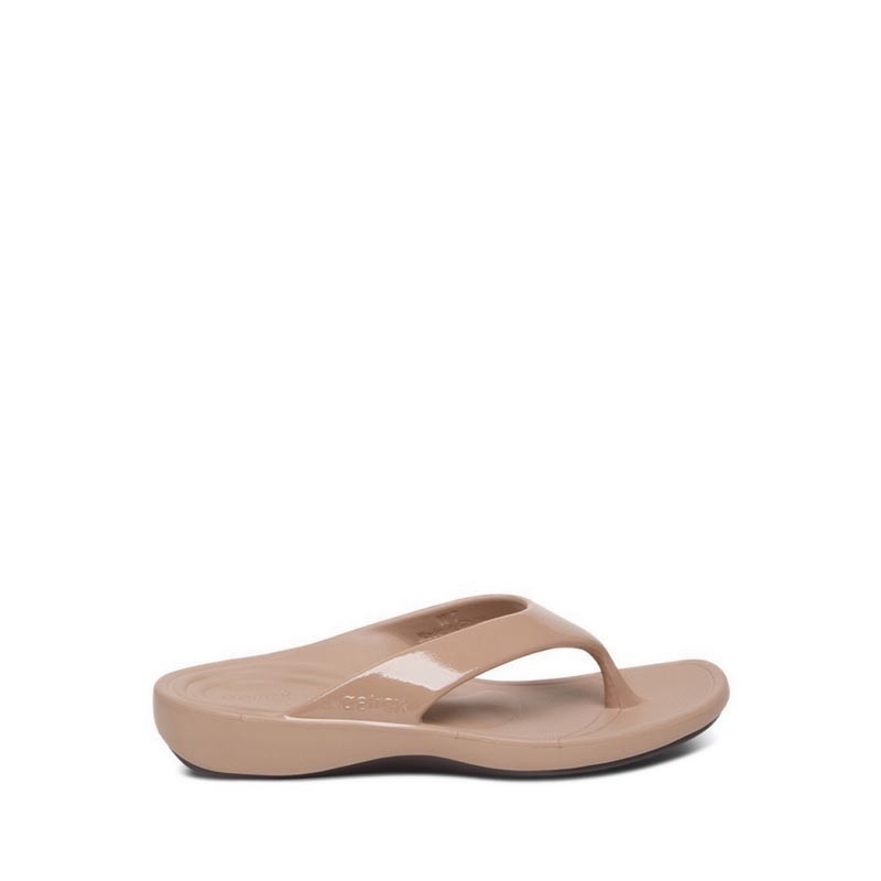 Aetrex Maui Orthotic Women's Flips - MOCHA