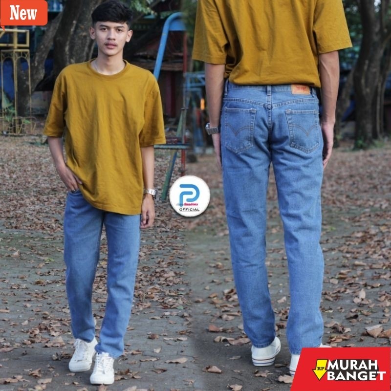 Celana denim pria- Jeans 505 original pria jeans 505 non Stretch celana panjang pria standar celana 