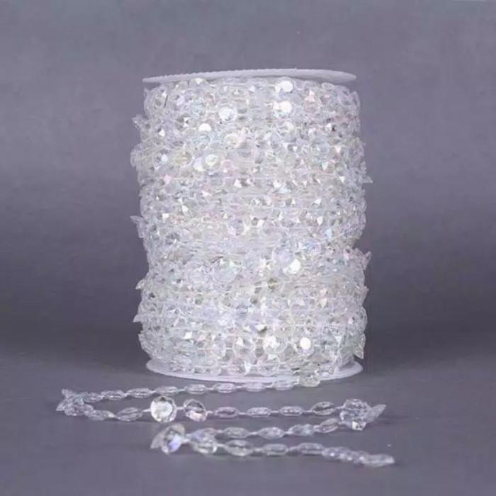 Crystal Roll Beads Plain / Manik Manik Kristal Polos / Tirai Manik Man