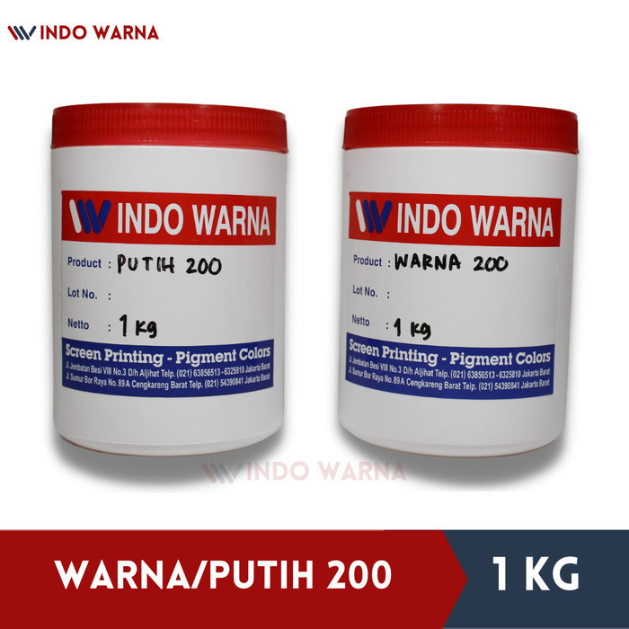 Cat Sablon / Pasta Sablon WARNA/PUTIH 200 - 1kg - Putih
