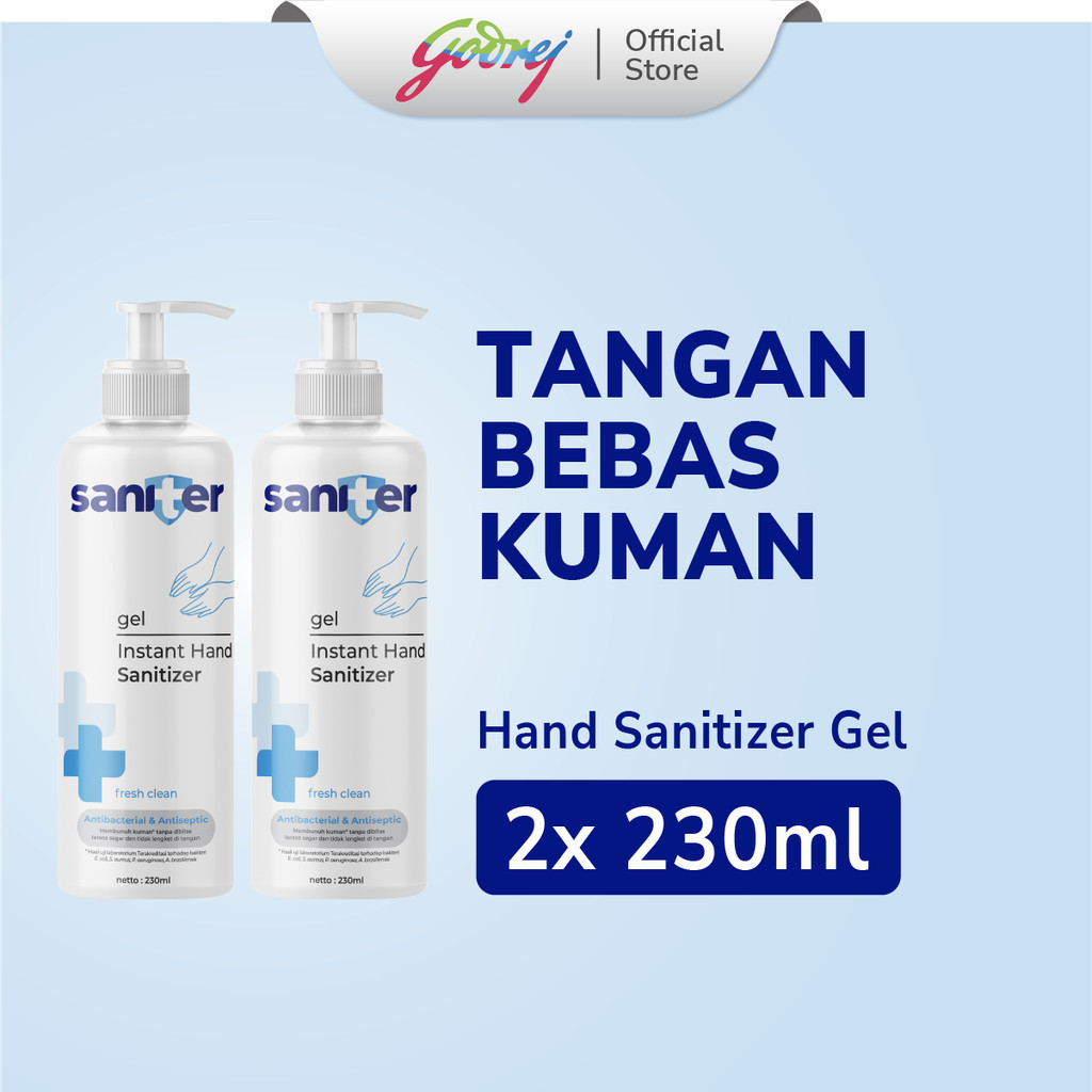 Saniter Hand Sanitizer Gel 230ml x 2 Pcs