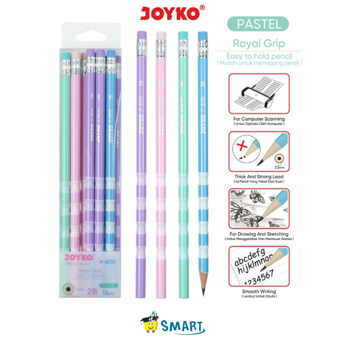 

(1PAK ISI 12PCS)JOYKO PENCIL P-8135 2B