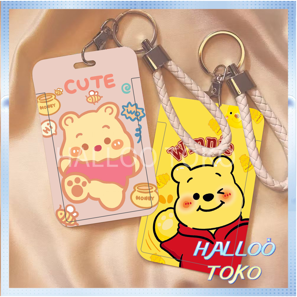 

ID CARD HOLDER MOTIF KAWAII TEMPAT KARTU PHOTOCARD PHOTO CARD Pelindung + Tali,Pochacco,Beruang Winnie