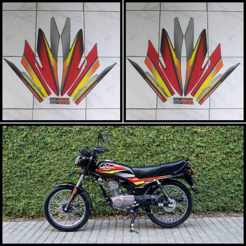 STIKER STRIPING LIS LES POLET PLAT PLISIR BODY MOTOR HONDA GL PRO 1997 NEOTECH MERAH