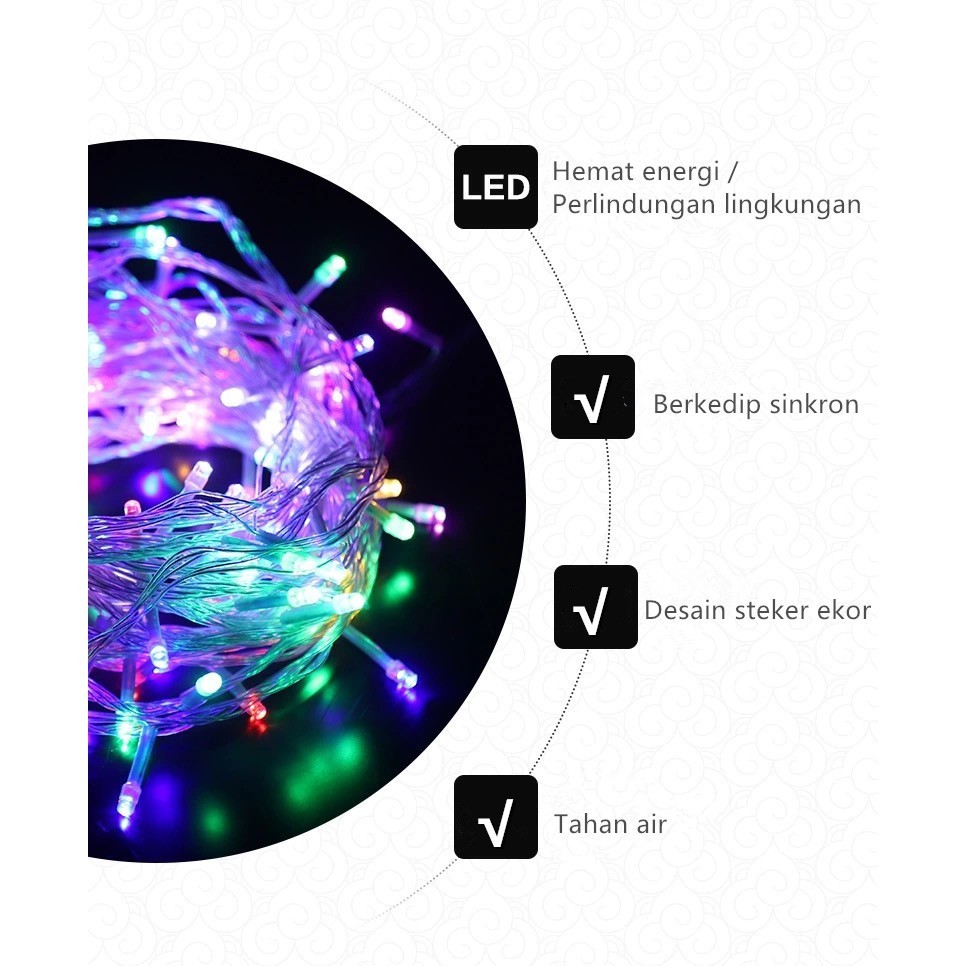 Lampu Tumbler 10 Meter LED warna warni tempel dinding lampu tidur kamar aesthetic kelap kelip murah
