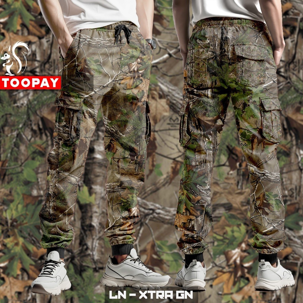 Celana Berburu Kamuflase Motif  Celana Realtree - Celana Berburu Cargo Jogger Camo Sejati