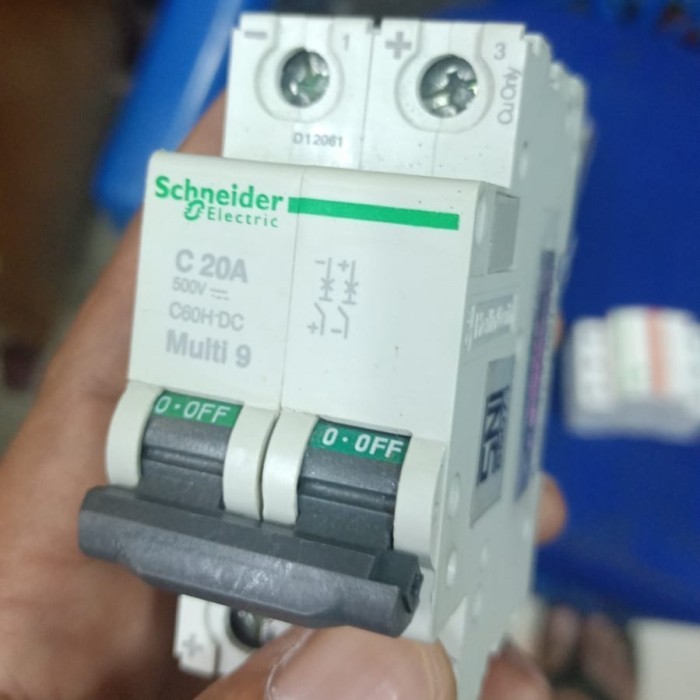 SCHNEIDER MCB C60H-DC 2P 20A MCB SCHNEIDER DC 20A 2PHASE _VOLT DC ASLI