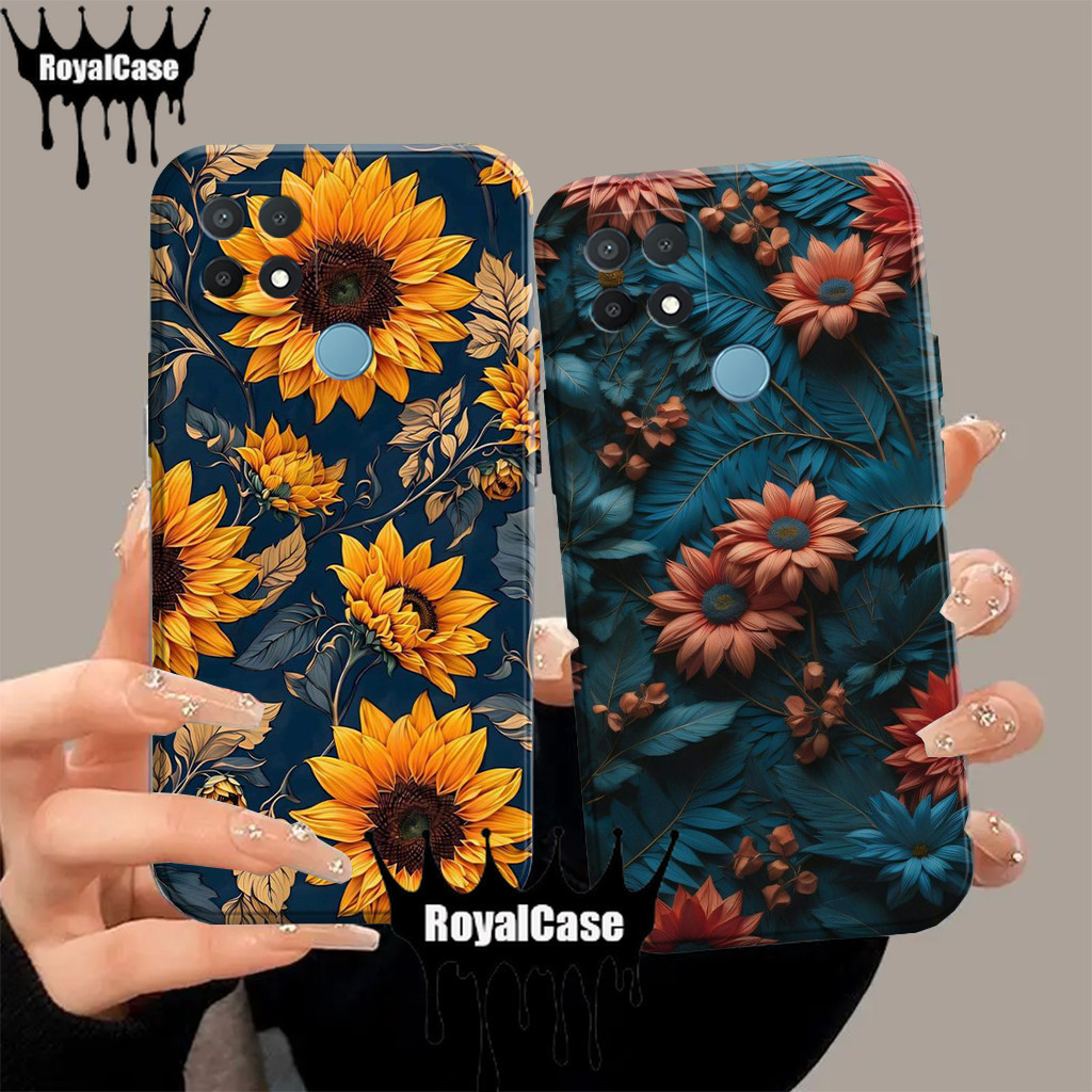 (RoyalCase) Silicone Untuk Oppo A15 A15s Motif Flow3r Softcase Pro Kamera All Type Bumper Case