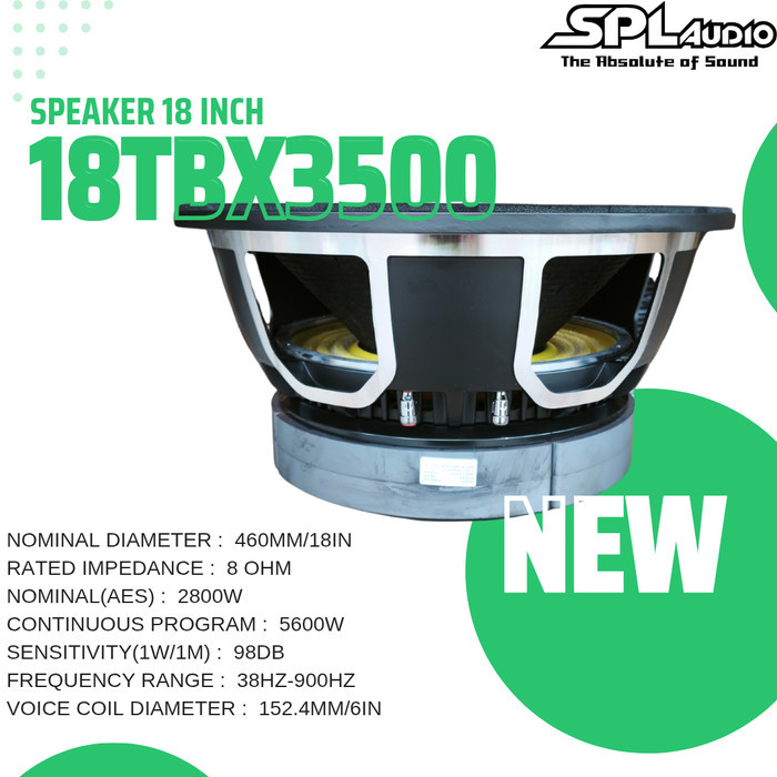 SPL Audio Speaker 18 Inch 18TBX3500