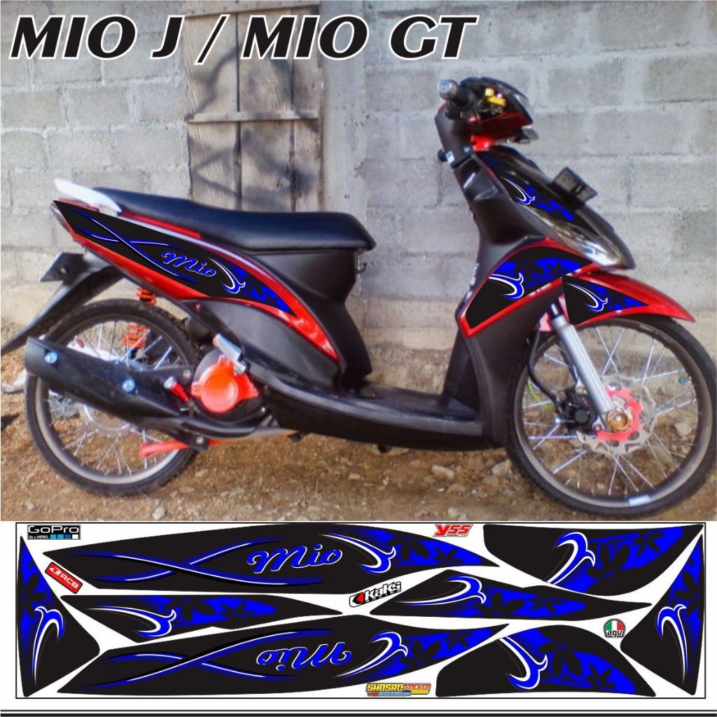 Striping STIKER MOTOR mio GT / VARIASI stiker mio gt / variasi striping MOTOR MIO J STIKER VARIASI M