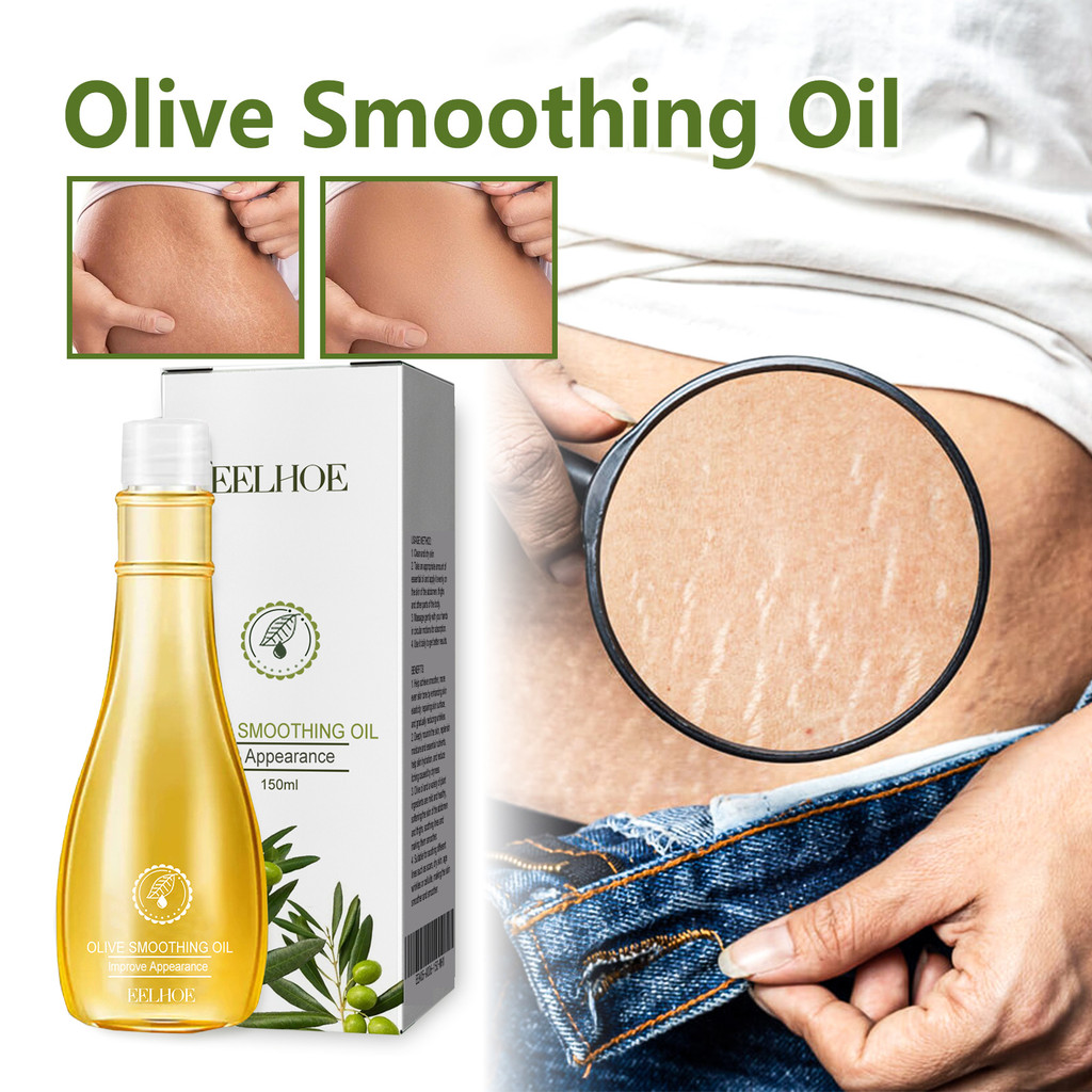 EELHOE Penghilang Stretch Mark Oil 150ml Penghilang Strechmark Olive Smoothing Oil Scar Repair Oil P