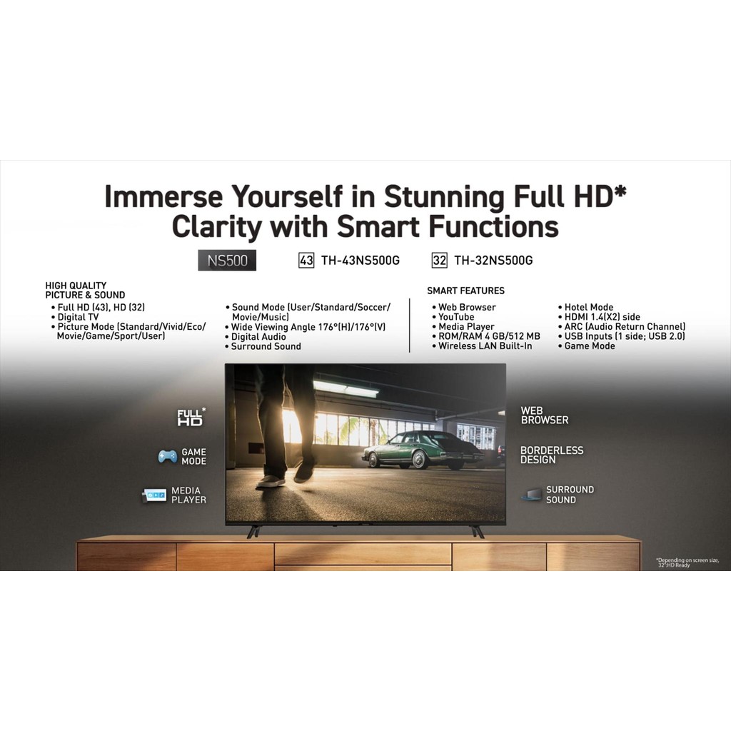 LED SMART TV PANASONIC 43' TH-43NS500G