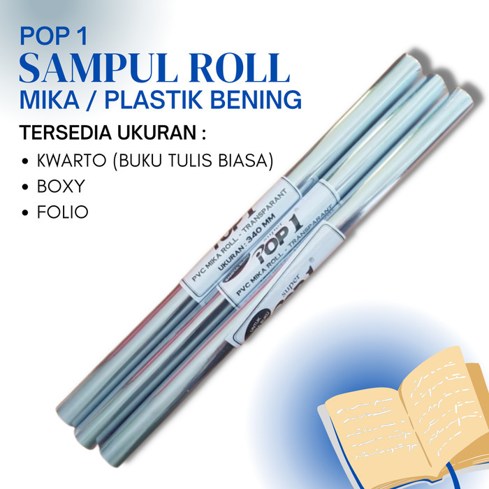 

SAMPUL BUKU PLASTIK MIKA PVC ROLL 450mm 340mm - 350mm