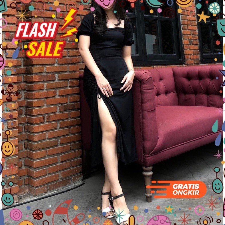 MEGASALE / DRESS MELINDA by fineappleoutfit / dress kasual polos casual dress serut viral / dress se