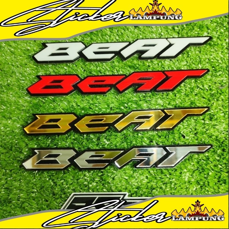 logo 3D BEAT PREMIUM SEPASANG / LOGO HONDA BEAT