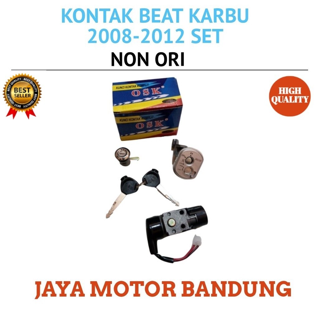 Main Switch Kunci Kontak + Konci Jok Beat Karbu 2008 2009 2010 2011 2012 / 1 set / Dudukan Starter /