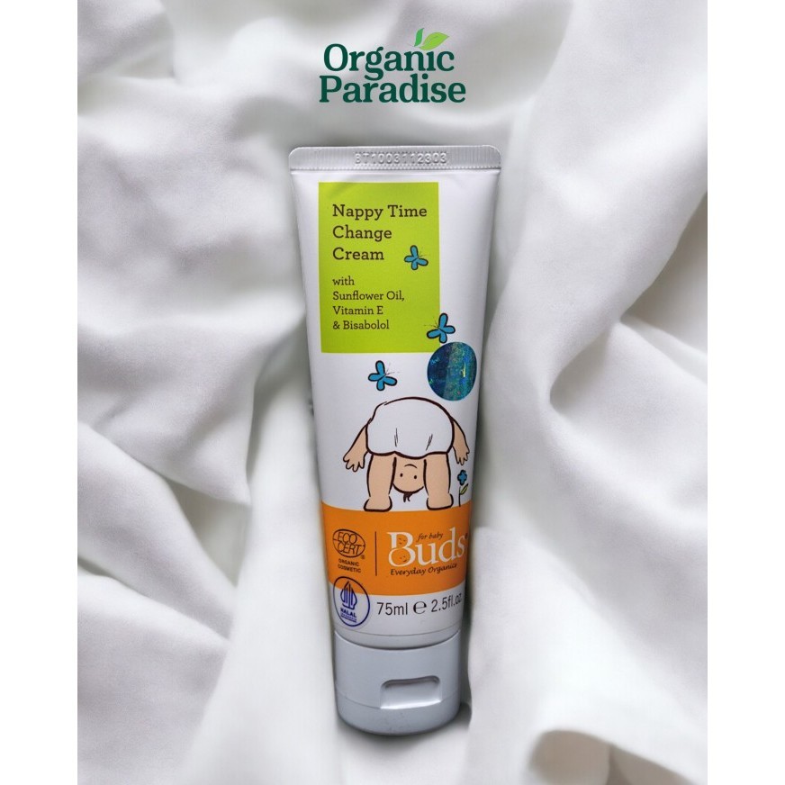 

Premium Organic Buds Nappy TIme Change Cream / Lotion Ruam Popok Bayi 75 ml